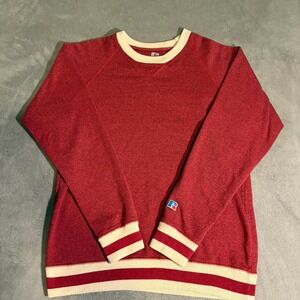 Red‎ and white Russell Athletic crewneck sweatshirt sportswear Size Medium